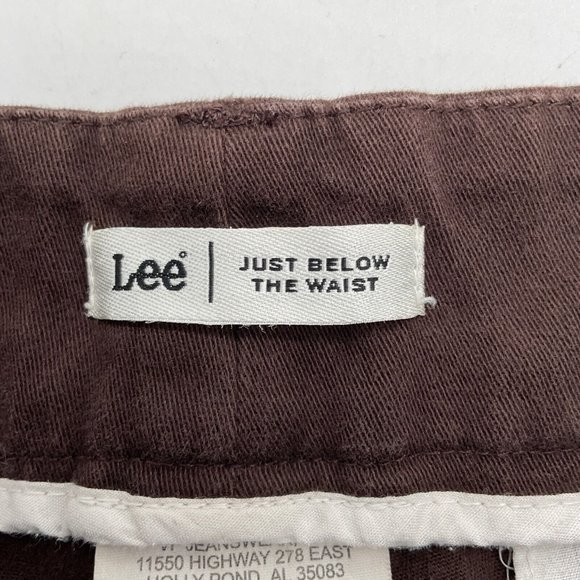 Lee Women's Just Below The Waist Straight Leg Pants Size 14M Chocolate Brown - Picture 3 of 11